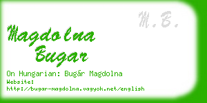magdolna bugar business card