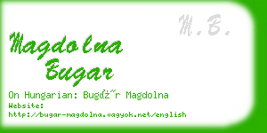 magdolna bugar business card